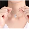 Pt950 White Gold Eternal Heart Pendant Necklace - Women's Fashion Clavicle Chain