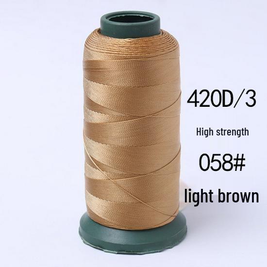 High-Strength Colored 420D Leather & Nylon Thread - Mercerized, Thick, Smooth, 3-Ply Canvas Sewing Thread - Free Shipping