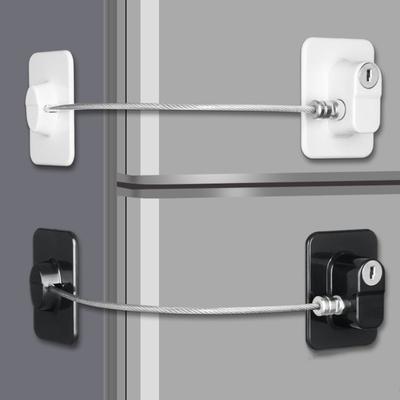 Refrigerator Door Lock Set with Keys Child Proof No Tools Needed Fridge Safety Lock for Kitchen Freezer Cabinets Drawers Closets Windows