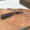 Handwoven Tibetan Silver & Brass Tassel Keychain Bag Charm