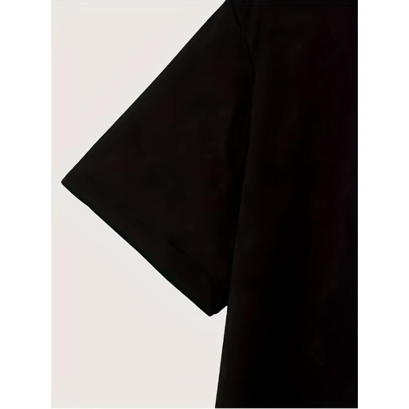 European Sizes Men's Short-sleeve T-shirt with Bicycle Print, Casual Street Style, Round Neck, Summer Casual Wear for Men