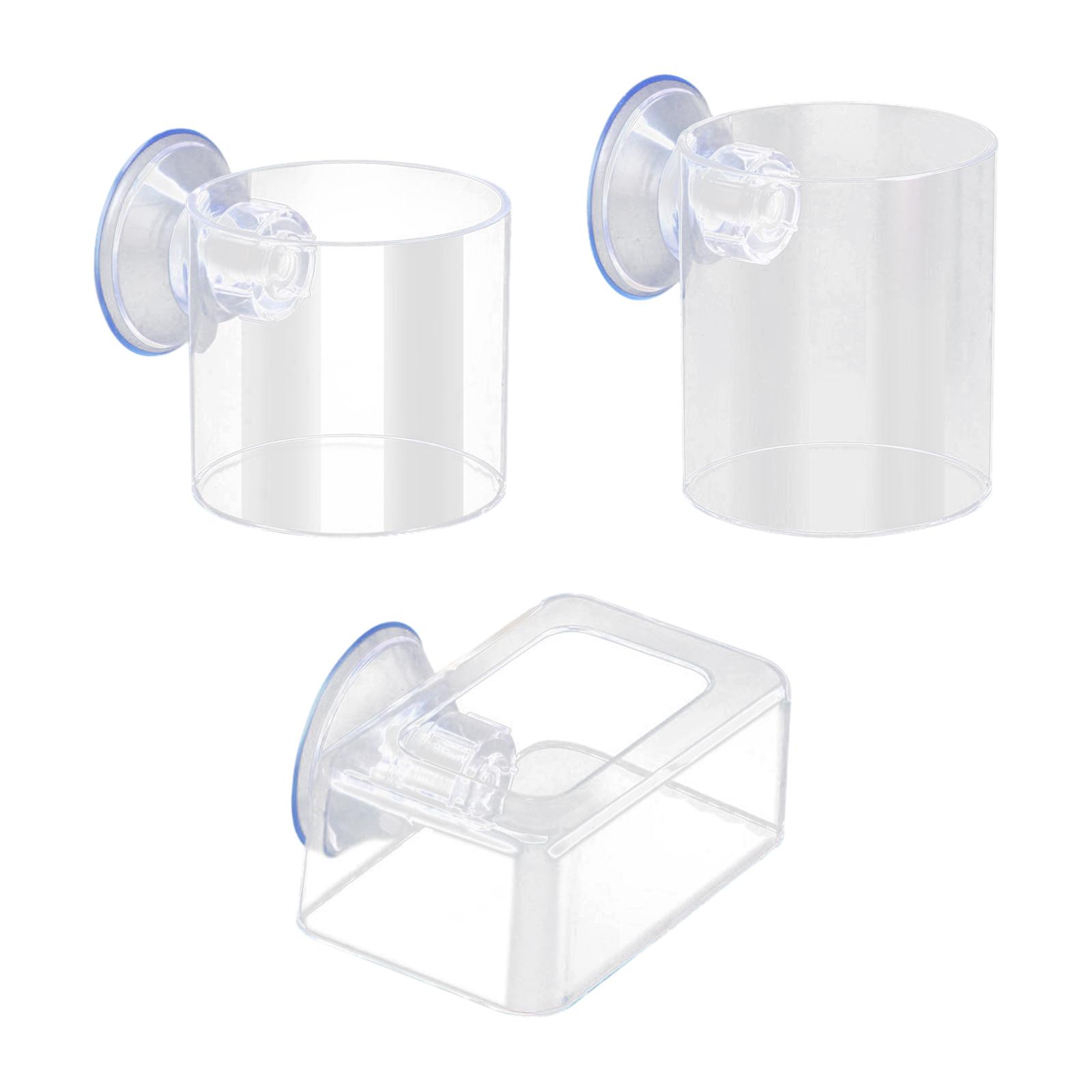 Fish food feeding rings, transparent aquarium station for aquariums 6.8cmx6.5cm