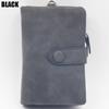 Cartera de mujer de cuero nobuk, billeteras cortas para mujer, tarjetero múltiple de 3 pliegues, billeteras de alta calidad para mujer, funda para monedero