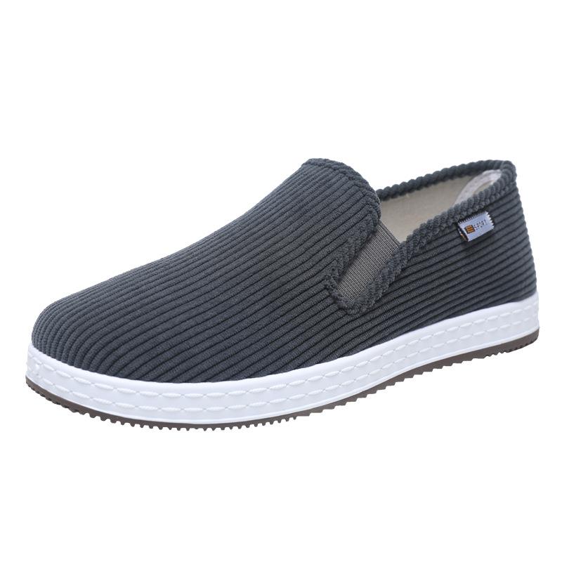 Pantofi de pânză vechi Beijing pantofi pentru bărbați catifea respirabili casual pantofi simpli pantofi de lucru cu platformă pentru bărbați pantofi ușori cu o pedală pentru bărbați
