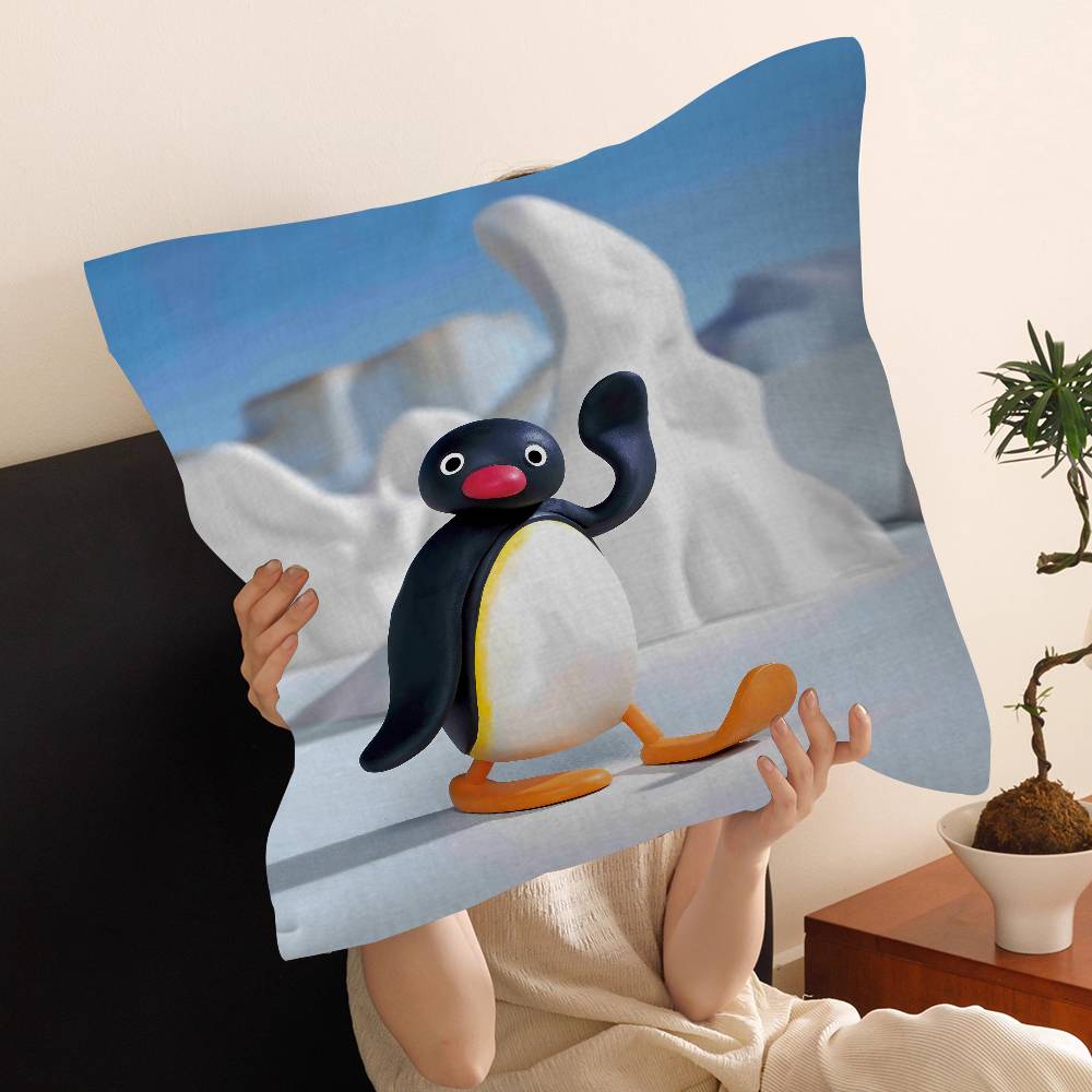 Cartoon Cute Pingu Penguin Anime Pillow Cover Design cushion Cover decor Holiday Decorati