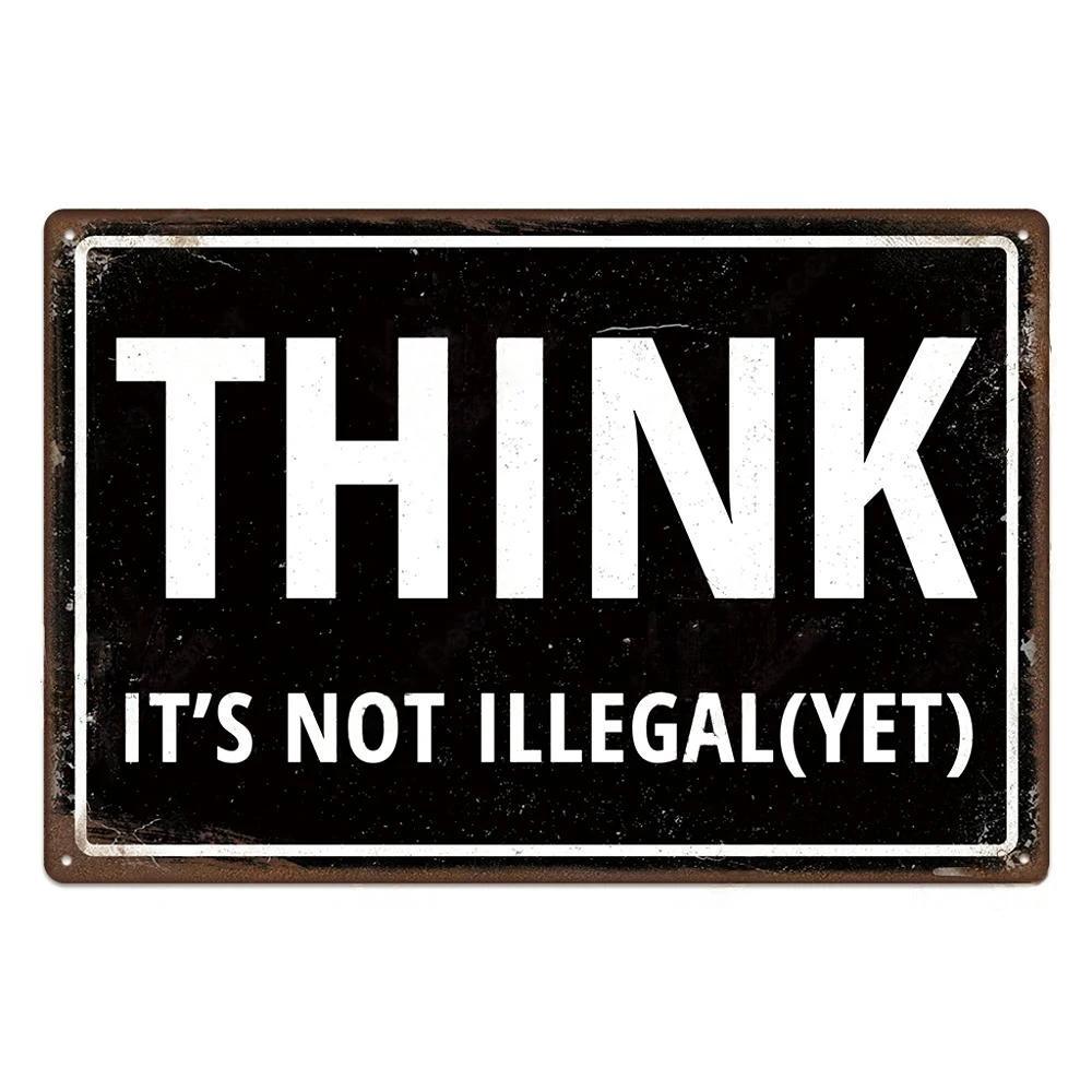 [2D Plane]Funny Sarcastic Vintage Metal Posters Tin Signs Decor Retro Plaque Metal Plate Home Wall Art Decor for Bar