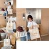 Stylish Embroidered Canvas Tote Bag For Trendy Girls With Large Capacity Soft Fabric
