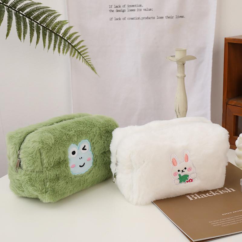 Plush Makeup Bag With Lotso Rabbit Print For Travel And Storage For Women