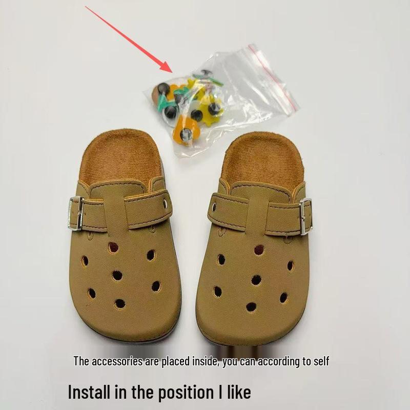 Children's Cartoon Birkenstock Slippers: Cute Closed-Toe Spring Outdoor Shoes for Boys & Girls with Thick Soles.
