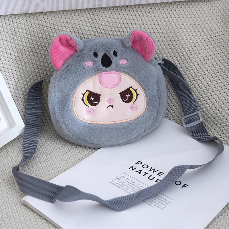 Dopamine Three Baby Single Shoulder Crossbody Bag Panda Rabbit Frog Plush Bags