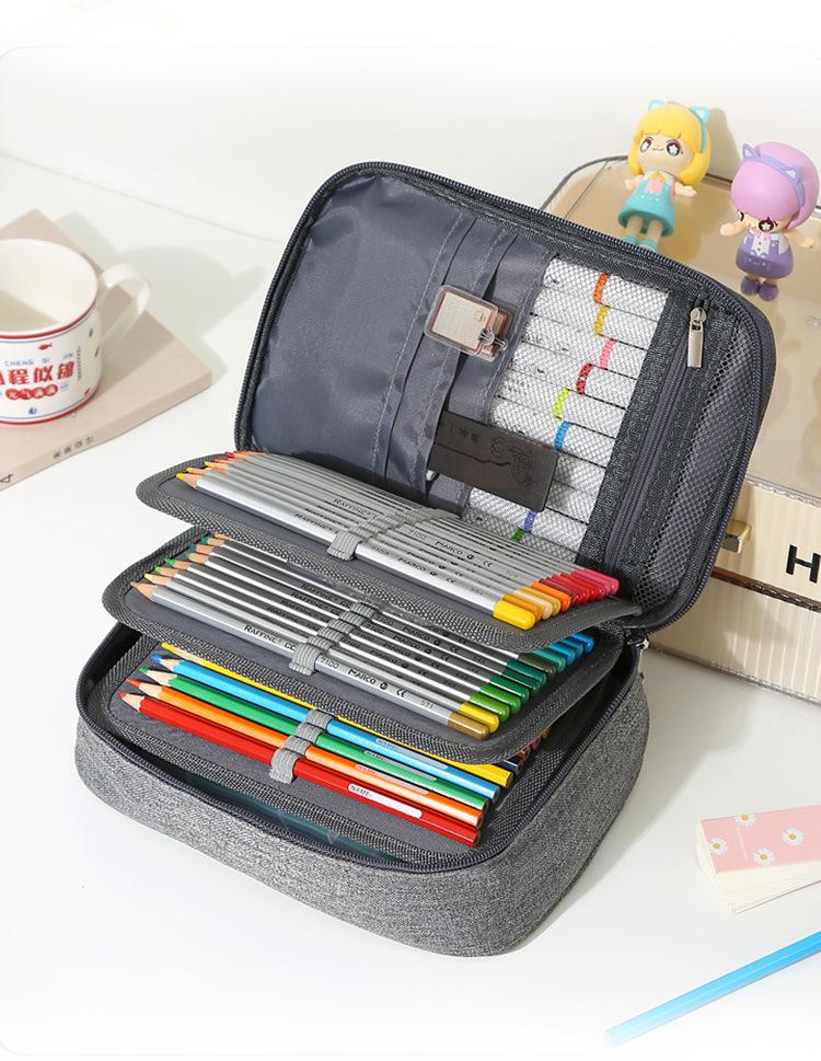 72-Slot Colored Pencil & Brush Storage Bag - Portable Student Art Case