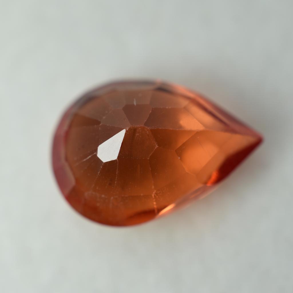 Stunning Orange Sapphire Certified 10.25 Ct Pear Cut Natural Loose Gemstone