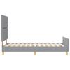 Bed Frame with Headboard Light Gray 90 X 200 Cm Fabric