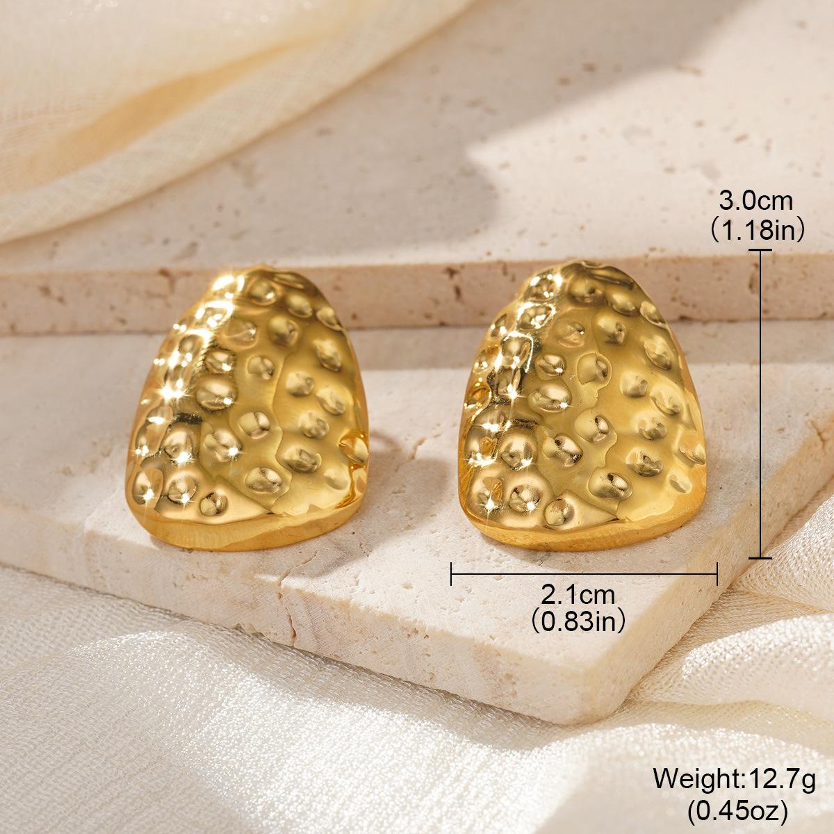 Золотые и серебряные двухцветные серьги из нержавеющей стали геометрические неправильные в стиле ins