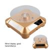 Solarbetriebener LED Elektrischer Drehteller Ausstellungsständer für Schmuck TelefonGold mit Licht