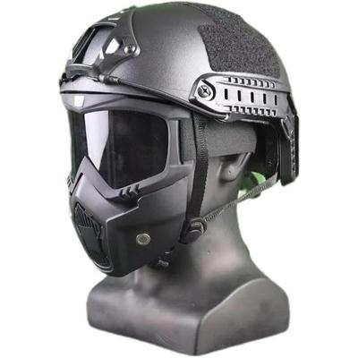 Luchtbuks helm en masker set, luchtbuks masker met afneembare anti-condens bril, tactisch masker dat het hele gezicht beschermt