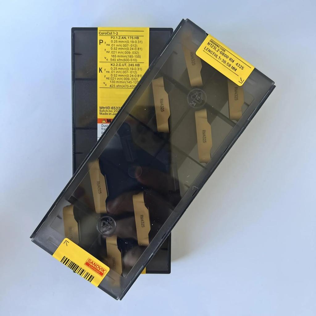 Original Sandvik / N123L2-0800-RM 4325  / CNC lathe carbide blade 10 PCS
