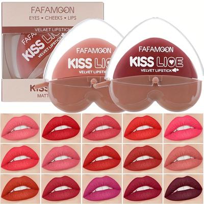 15 couleurs Lazy Love rouge à lèvres mat rouge à lèvres maquillage pas facile à tomber mat maquillage effet femme rouge à lèvres