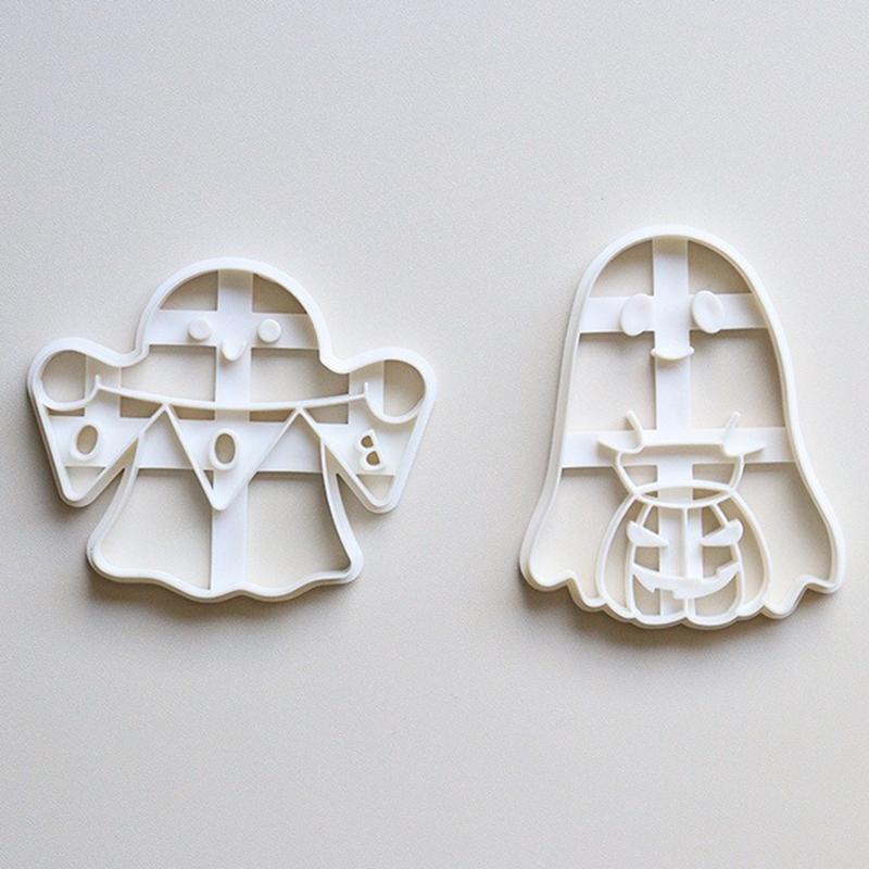 1 ks Halloweenský vykrajovátko s embosserem, forma na sušenky, forma na výrobu halloweenských sušenek, pečeť s motivem ducha, dýně, lucerny, vlajky, nástroje pro embosování