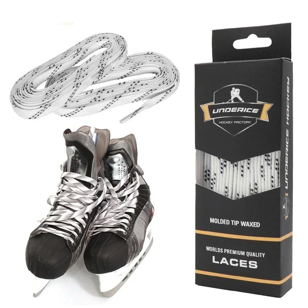84/108inch Hockey Skate Laces Dual Layer Braid Reinforced Waxed Tip Skate Shoe Laces Durable Hockey Accessories Skating