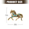 Elegant Horse Brooch Adorned with Simulated Turquoise Accent for Fashion Forward Looks on Suits and Shirts Gift
