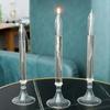 Glass Glass Candlestick Lamp Smokeless Transparent Candlestick Ornaments  Christmas Decor