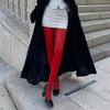 Red Sexy Tights Autumn Winter Slim Stockings Pantyhose Outer Wear New Women's Tights Elastic Leggings Anti-hook Warm Pants