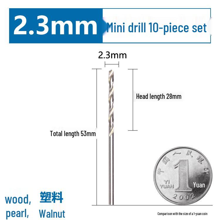 Dain High-Speed Steel Mini Twist Drill Bit Set for Woodworking and Pearl/Bodhi Seed Drilling