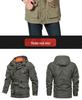 Men's Mid-Length Casual Hooded Plus Size Jacket for Spring and Autumn.