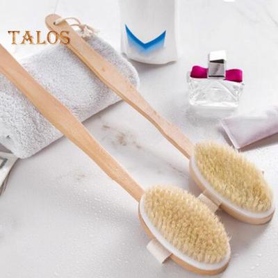1Pc/3Pcs Dry Brushing Body Brush Natural Wood Bath Brush Ergonomic Grip Back Scrubber Body Exfoliator for Wet/Dry Brushing