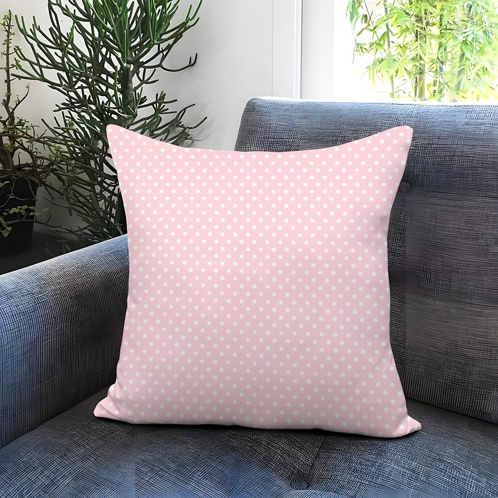 Polka Dots Cushion Cover Comfortable Reversible Pillow Cover Ideal for Car Sofa Bedroom Beyond