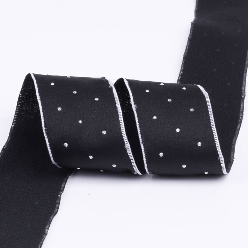 Korean Version of the Trend Flash Diamond Solid Color High Quality Ribbon butterfly Clip Diy Hat Accessories Raw Material Ribbon
