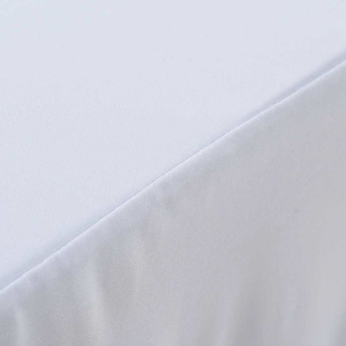 VidaXL Nappes élastiques de table avec jupon 2 pcs 183x76x74cm Blanc