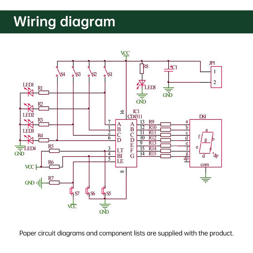 Decoding Display Electronic Manufacturing Loose Parts Electronic Production DIY Spare Parts Training Test Soldering Teaching Kit