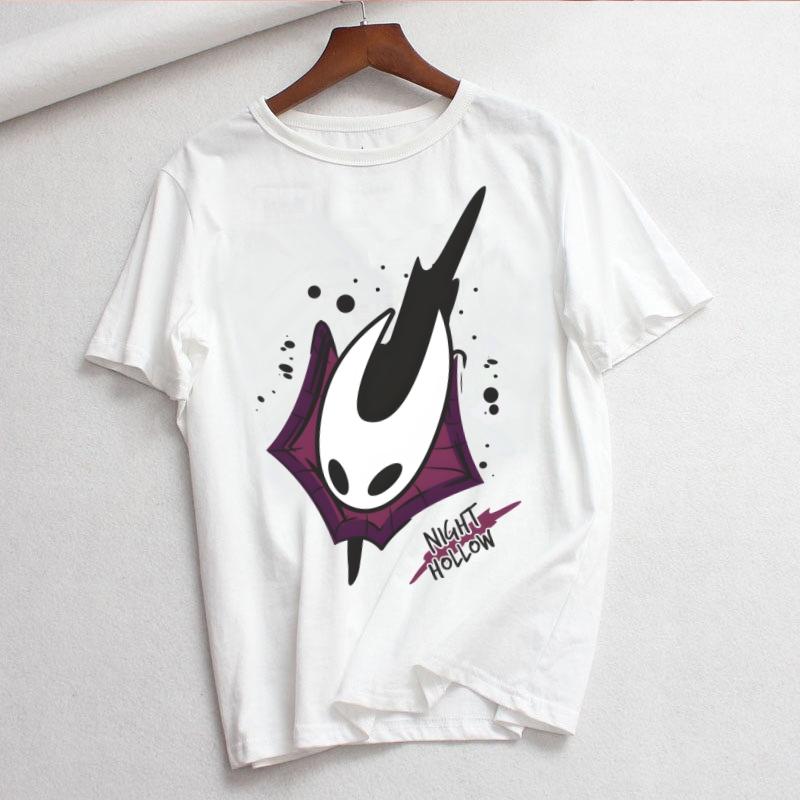Hollow Knight Print Ladies Tshirt Ladies Casual ocollar White Shirt Short Sleeve Ladies Tshirt Graphic Printing