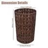 Handmade Plastic Rattan Woven Trash Can: Bedroom Waste, Toy Storage, and Bathroom Tissue Basket.