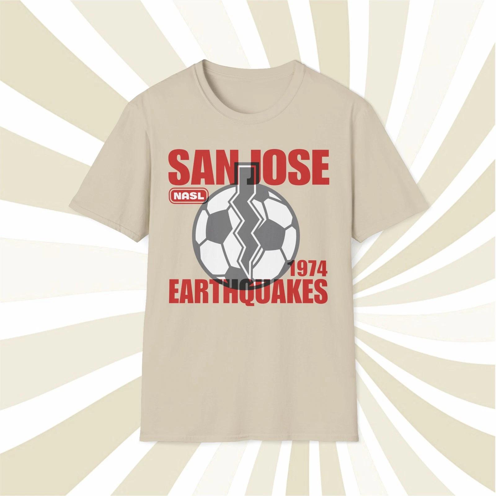 Men s and Women s T-shirts San Jose Earthquakes 1974 NASL Vintage Offset Printed Soccer T-Shirt L
