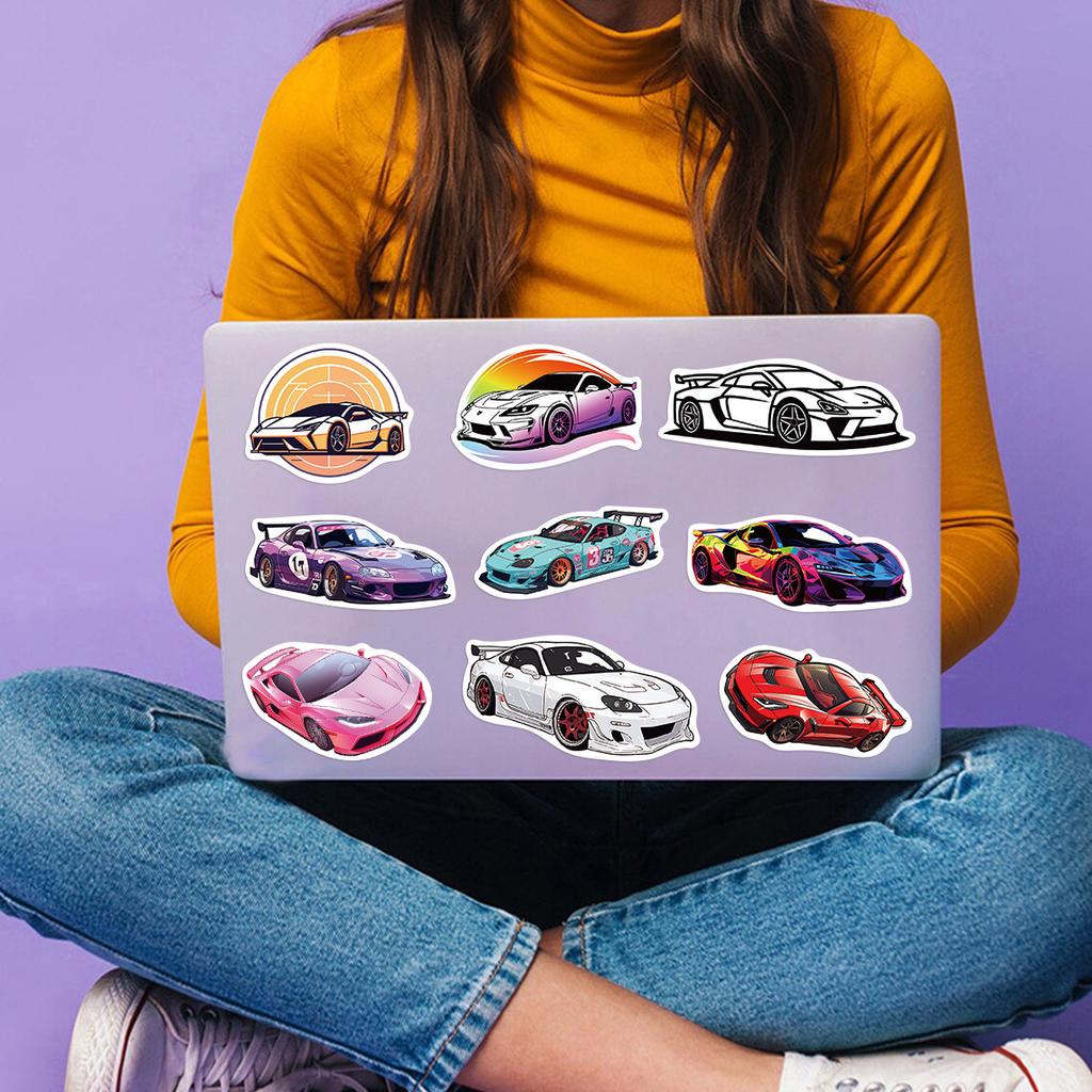 50 JDM Car Graffiti Stickers Decorate Guitar Notebook Suitcase DIY Waterproof Stickers