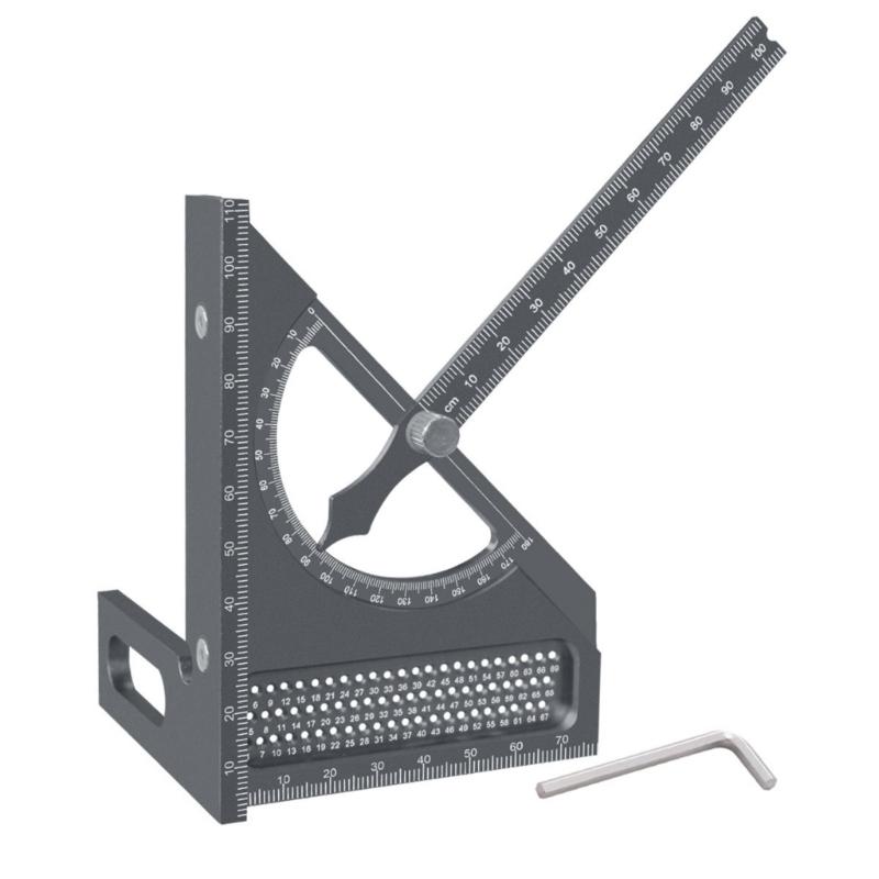 180 Degree Scribing Guide Tool With Aluminum Alloy Frame For Accurate Woodworking And Engineering Layouts