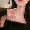 2026 Trendy Micro-Inlaid Zircon Five-Petal Flower Collarbone Chain, Light Luxury Niche High-End Decorative Necklace for Girls
