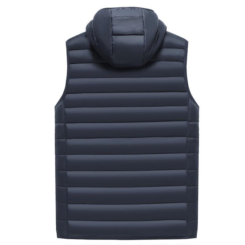 Men's Winter Hooded Down Cotton Vest Waistcoat