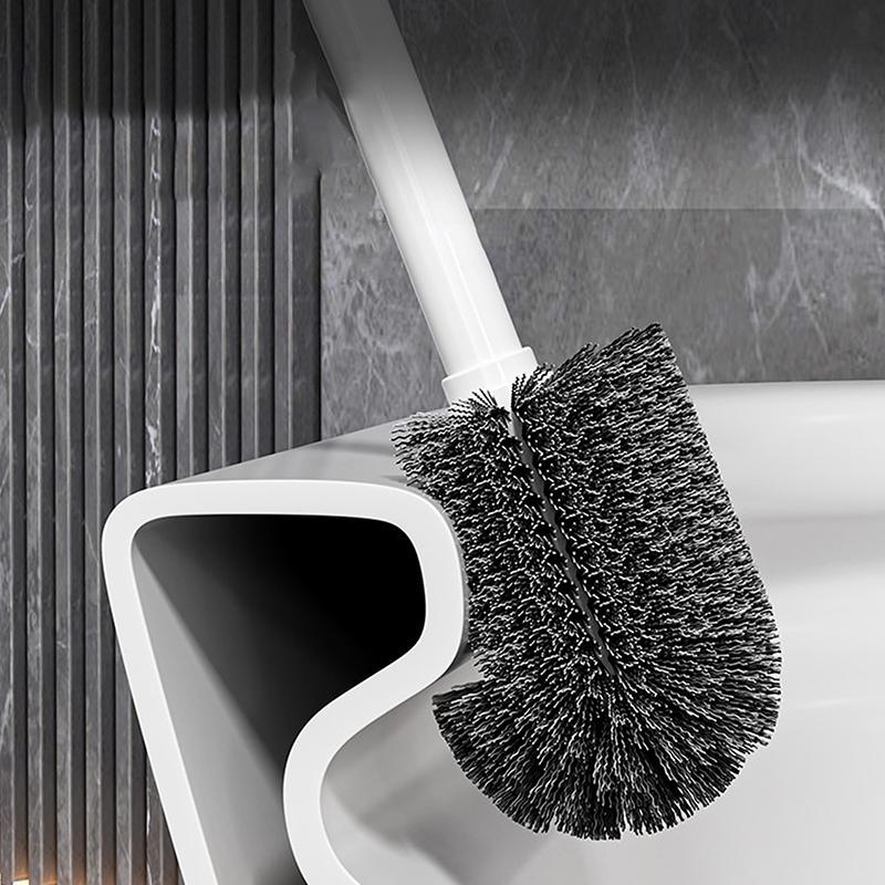 Swan Toilet Brush 3 in  Set Wall Mounted Modern Design Bathroom Cleaning Tools for Home Organization