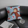 C-Curious G-George Cartoon Cushion Cover Pillowcase Ultra Soft Skin Friendly Fabric Cloud Like Comfort & Concealed Zipper