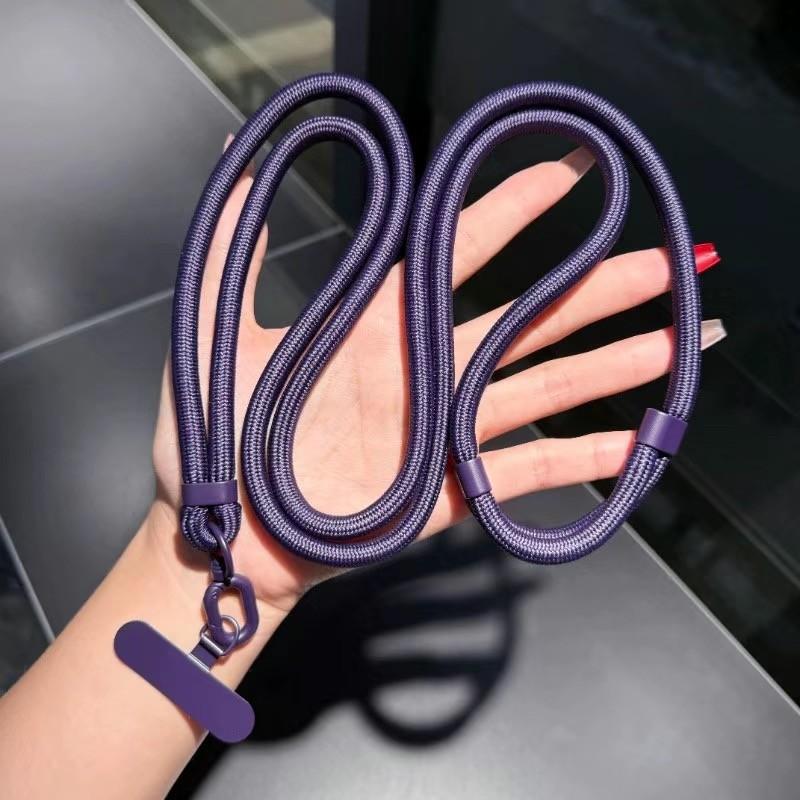 Cordón de Teléfono Ajustable Universal Correa de Collar Cruzada Funda de Teléfono Cuerda Larga para Colgar con Clip Antiperdida Duradero y Resistente