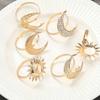 Sun Moon Pattern Napkin Fasteners Rustproof Metal Tableware Accessories Elegant Dinner Party Napkin Holders