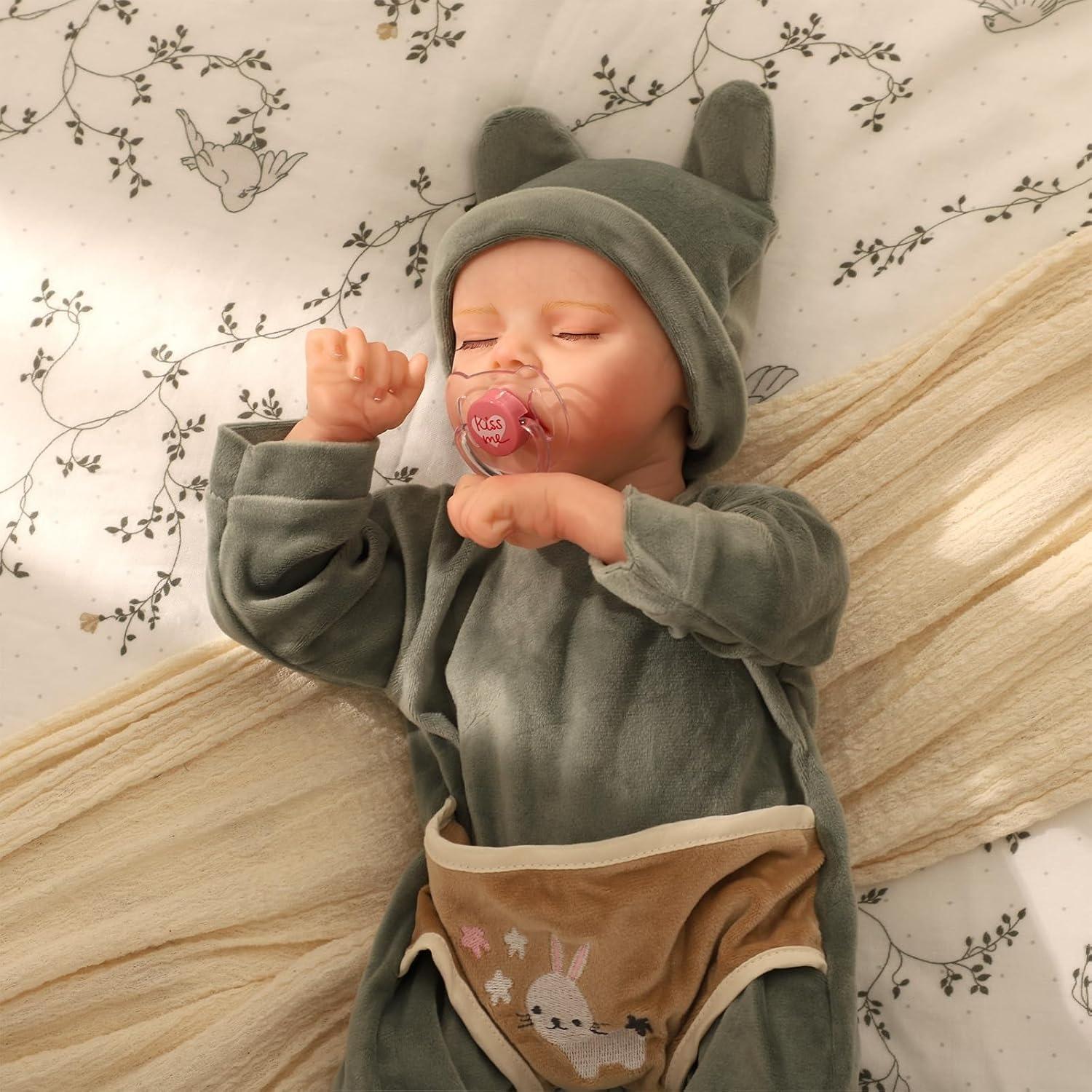 

45 см все тело силиконовый винил Bebe Reborn Girl ручная работа реалистичная кукла Reborn игрушка для детей Cloth body