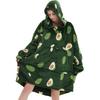 ABENCA Wearable Blanket Hoodie Adult Oversized Sweatshirt Light Flannel Sherpa, Warm and Cozy, One Size Fits All.Avocado