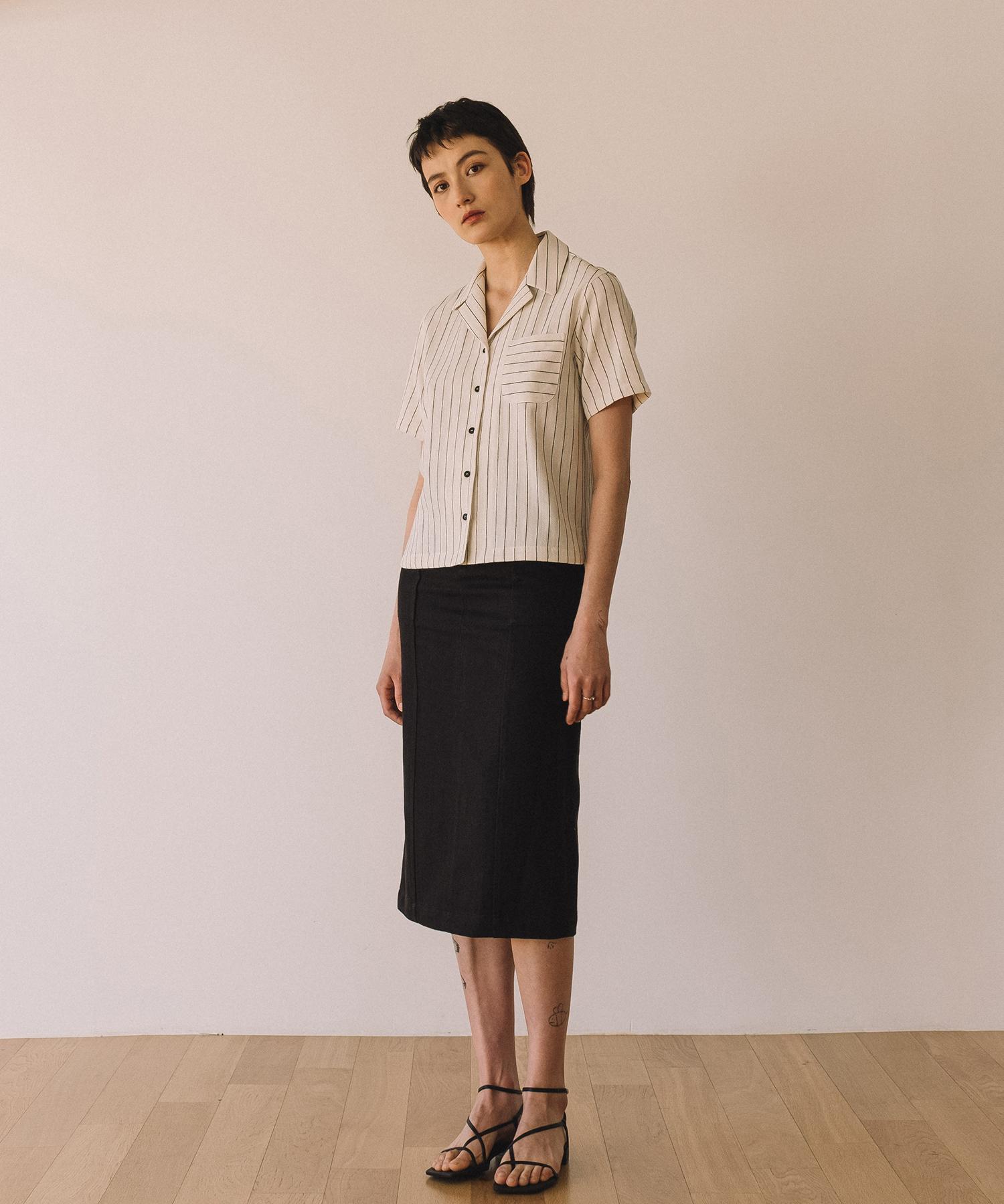 Gmges Open Collar Shirts (White) S