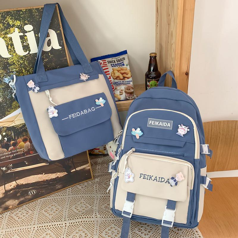 Cute Double Shoulder Backpack for Girls: Ideal for Elementary, Middle, and High School Students