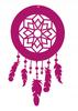 Girl' curtain DREAM CATCHERS openwork PINK 400x145